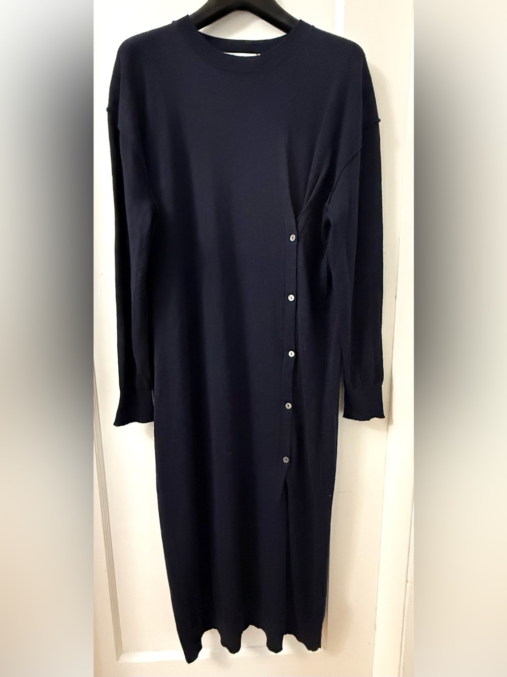 ZARA NAVY BLUE KNIT SWEATER DRESS NEW